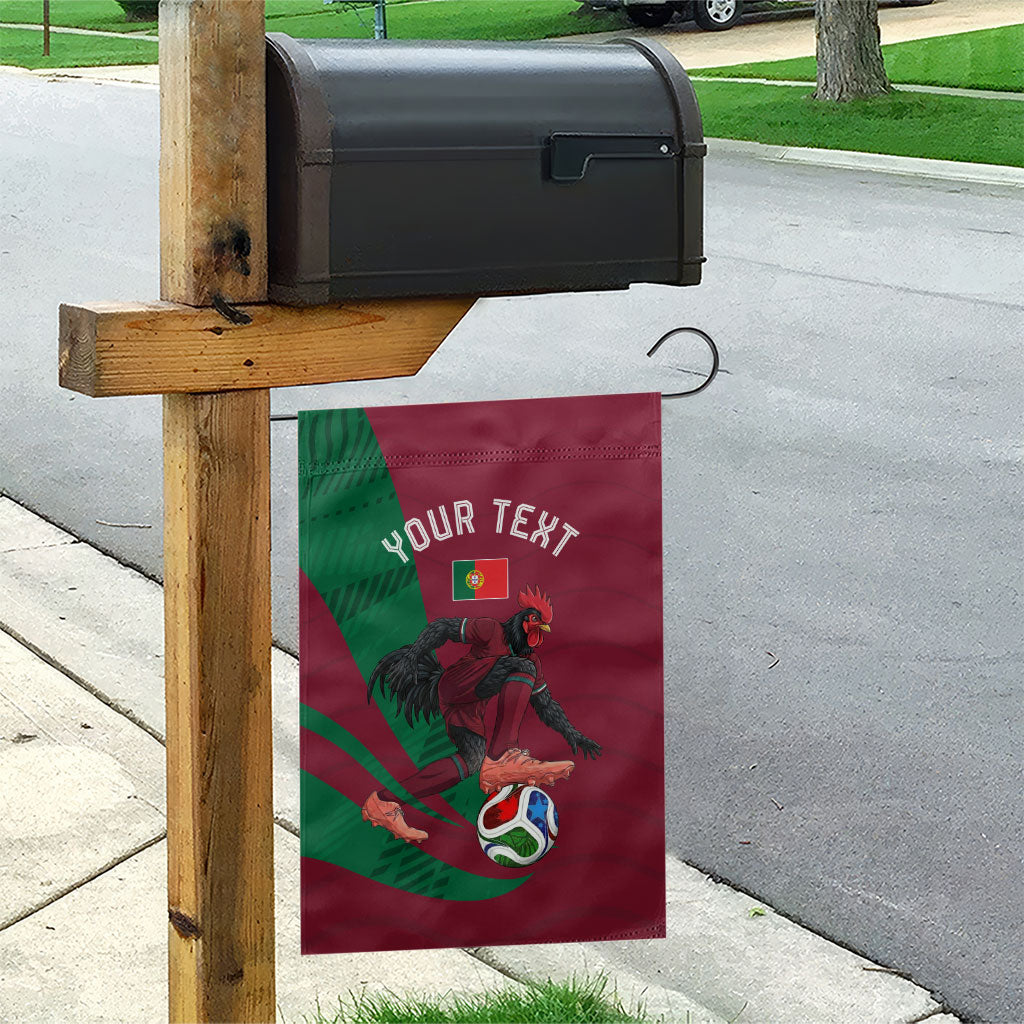 Personalized Portugal Football Selecao Das Quinas Garden Flag Iconic Soccer Player Illustration With Portugal Flag