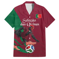 Personalized Portugal Football Selecao Das Quinas Hawaiian Shirt Iconic Soccer Player Illustration With Portugal Flag