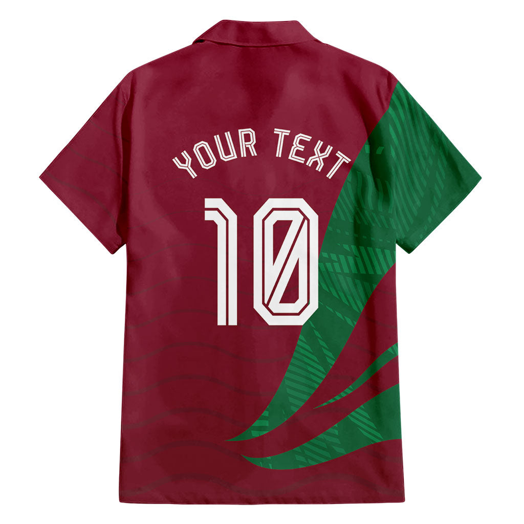 Personalized Portugal Football Selecao Das Quinas Hawaiian Shirt Iconic Soccer Player Illustration With Portugal Flag