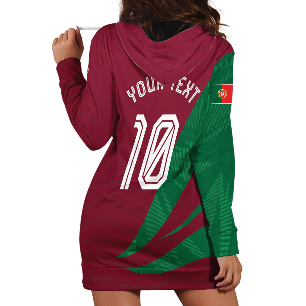 Personalized Portugal Football Selecao Das Quinas Hoodie Dress Iconic Soccer Player Illustration With Portugal Flag