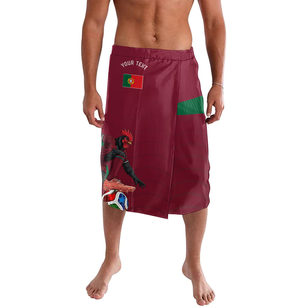 Personalized Portugal Football Selecao Das Quinas Lavalava Iconic Soccer Player Illustration With Portugal Flag