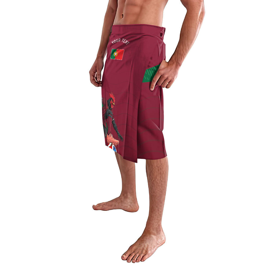 Personalized Portugal Football Selecao Das Quinas Lavalava Iconic Soccer Player Illustration With Portugal Flag