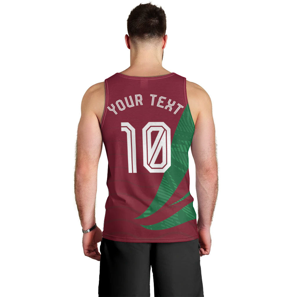 Personalized Portugal Football Selecao Das Quinas Men Tank Top Iconic Soccer Player Illustration With Portugal Flag