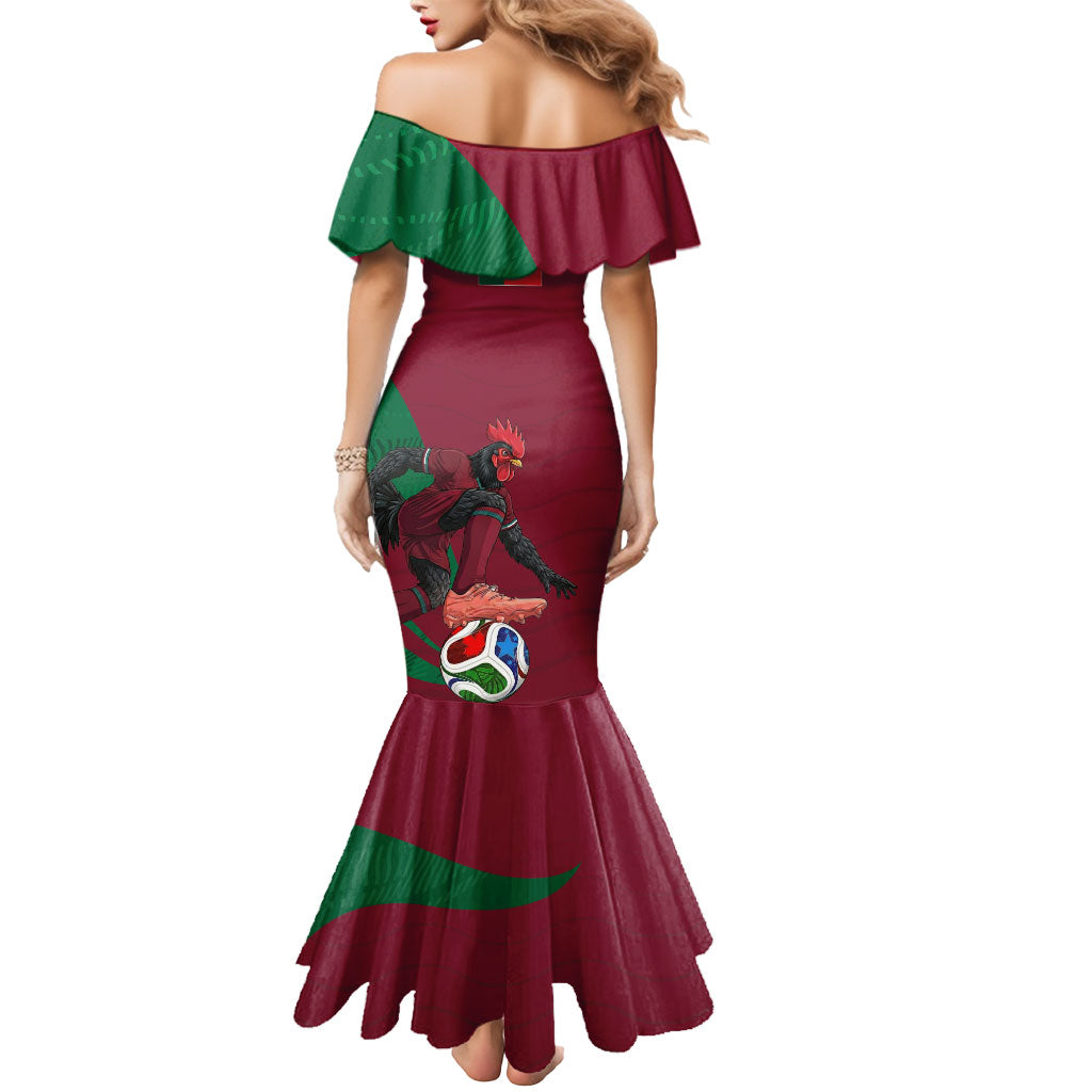 Personalized Portugal Football Selecao Das Quinas Mermaid Dress Iconic Soccer Player Illustration With Portugal Flag