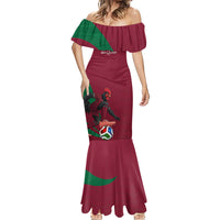 Personalized Portugal Football Selecao Das Quinas Mermaid Dress Iconic Soccer Player Illustration With Portugal Flag