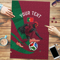 Personalized Portugal Football Selecao Das Quinas Puzzle Iconic Soccer Player Illustration With Portugal Flag