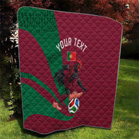 Personalized Portugal Football Selecao Das Quinas Quilt Iconic Soccer Player Illustration With Portugal Flag