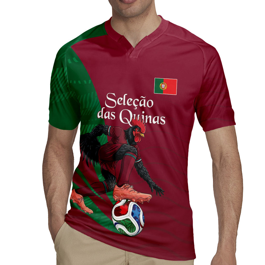 Personalized Portugal Football Selecao Das Quinas Rugby Jersey Iconic Soccer Player Illustration With Portugal Flag