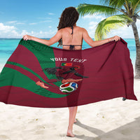 Personalized Portugal Football Selecao Das Quinas Sarong Iconic Soccer Player Illustration With Portugal Flag