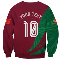 Personalized Portugal Football Selecao Das Quinas Sweatshirt Iconic Soccer Player Illustration With Portugal Flag