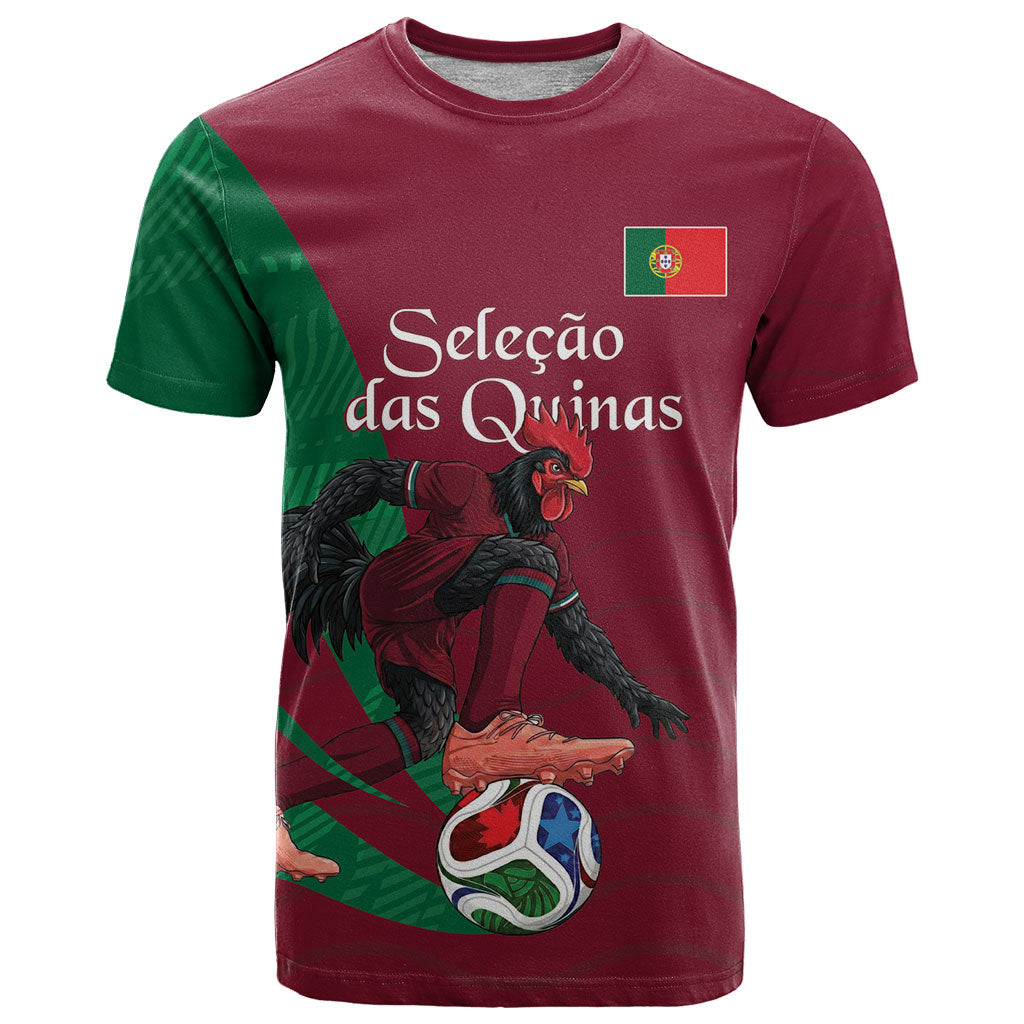 Personalized Portugal Football Selecao Das Quinas T Shirt Iconic Soccer Player Illustration With Portugal Flag