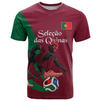 Personalized Portugal Football Selecao Das Quinas T Shirt Iconic Soccer Player Illustration With Portugal Flag