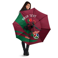 Personalized Portugal Football Selecao Das Quinas Umbrella Iconic Soccer Player Illustration With Portugal Flag