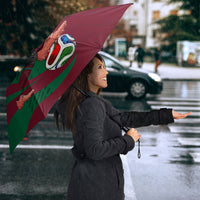 Personalized Portugal Football Selecao Das Quinas Umbrella Iconic Soccer Player Illustration With Portugal Flag