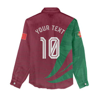 Personalized Portugal Football Selecao Das Quinas Women Casual Shirt Iconic Soccer Player Illustration With Portugal Flag
