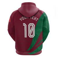 Personalized Portugal Football Selecao Das Quinas Zip Hoodie Iconic Soccer Player Illustration With Portugal Flag