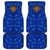 Tanzania Simba Lion Car Mats with Floral Crown and Blue Mosaic Design
