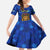 Tanzania Simba Lion Family Matching Mermaid Dress and Hawaiian Shirt with Floral Crown and Blue Mosaic Design