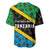 Tanzania Spice Island Baseball Jersey with Clove Leaf Pattern and National Flag Colors