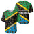 Tanzania Spice Island Baseball Jersey with Clove Leaf Pattern and National Flag Colors