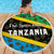 Tanzania Spice Island Beach Blanket with Clove Leaf Pattern and National Flag Colors