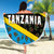 Tanzania Spice Island Beach Blanket with Clove Leaf Pattern and National Flag Colors