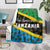 Tanzania Spice Island Blanket with Clove Leaf Pattern and National Flag Colors
