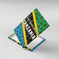 Tanzania Spice Island Canvas Wall Art with Clove Leaf Pattern and National Flag Colors