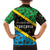 Tanzania Spice Island Family Matching Tank Maxi Dress and Hawaiian Shirt with Clove Leaf Pattern and National Flag Colors