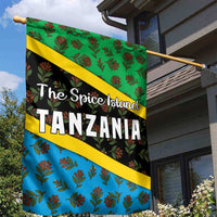 Tanzania Spice Island Garden Flag with Clove Leaf Pattern and National Flag Colors