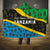 Tanzania Spice Island Hooded Blanket with Clove Leaf Pattern and National Flag Colors