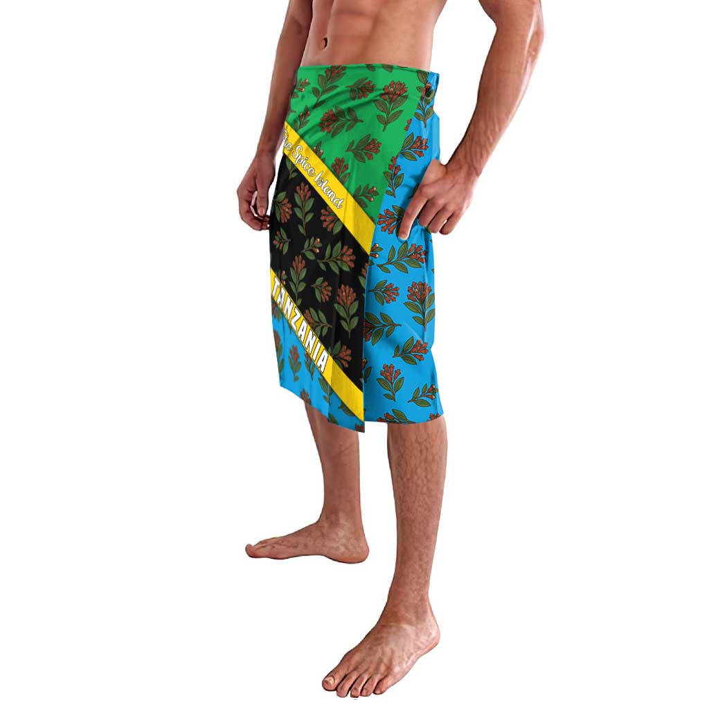 Tanzania Spice Island Lavalava with Clove Leaf Pattern and National Flag Colors
