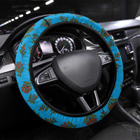 Tanzania Spice Island Steering Wheel Cover with Clove Leaf Pattern and National Flag Colors