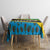 Tanzania Spice Island Tablecloth with Clove Leaf Pattern and National Flag Colors