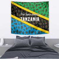 Tanzania Spice Island Tapestry with Clove Leaf Pattern and National Flag Colors