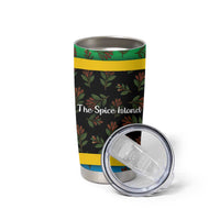 Tanzania Spice Island Tumbler Cup with Clove Leaf Pattern and National Flag Colors