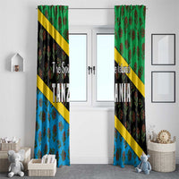 Tanzania Spice Island Window Curtain with Clove Leaf Pattern and National Flag Colors