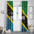 Tanzania Spice Island Window Curtain with Clove Leaf Pattern and National Flag Colors