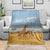 Tanzania Safari Giraffe Blanket with Tribal Patterns and Mount Kilimanjaro Scene