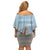 Tanzania Safari Giraffe Family Matching Off Shoulder Short Dress and Hawaiian Shirt with Tribal Patterns and Mount Kilimanjaro Scene