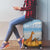 Tanzania Safari Giraffe Luggage Cover with Tribal Patterns and Mount Kilimanjaro Scene