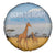 Tanzania Safari Giraffe Spare Tire Cover with Tribal Patterns and Mount Kilimanjaro Scene