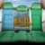 Tanzania Wildlife Back Car Seat Cover with Tribal Print and Mount Kilimanjaro Safari Scene