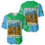 Tanzania Wildlife Baseball Jersey with Tribal Print and Mount Kilimanjaro Safari Scene