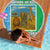Tanzania Wildlife Beach Blanket with Tribal Print and Mount Kilimanjaro Safari Scene