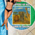 Tanzania Wildlife Beach Blanket with Tribal Print and Mount Kilimanjaro Safari Scene