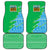 Tanzania Wildlife Car Mats with Tribal Print and Mount Kilimanjaro Safari Scene