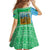 Tanzania Wildlife Family Matching Long Sleeve Bodycon Dress and Hawaiian Shirt with Tribal Print and Mount Kilimanjaro Safari Scene