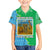 Tanzania Wildlife Family Matching Tank Maxi Dress and Hawaiian Shirt with Tribal Print and Mount Kilimanjaro Safari Scene