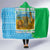 Tanzania Wildlife Hooded Blanket with Tribal Print and Mount Kilimanjaro Safari Scene